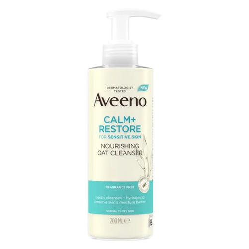 Aveeno Calm + Restore Nourishing Oat Cleanser for Sensitive Skin 200ml