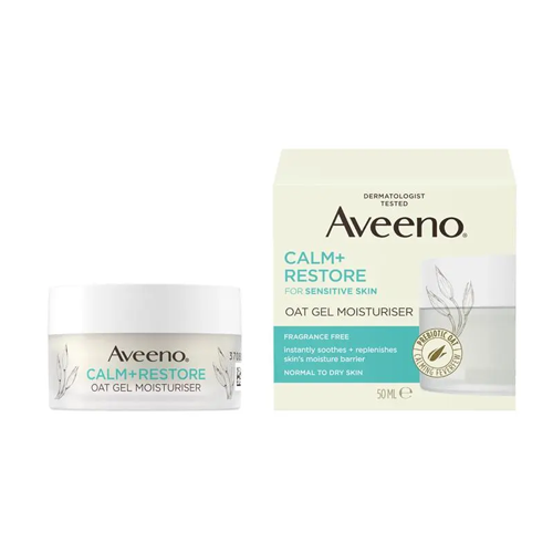 Aveeno Calm + Restore Oat Gel Moisturizer for Sensitive Skin 50ml