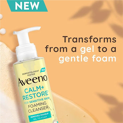 Aveeno Calm and Restore Foaming Cleanser for Sensitive Skin 200ml