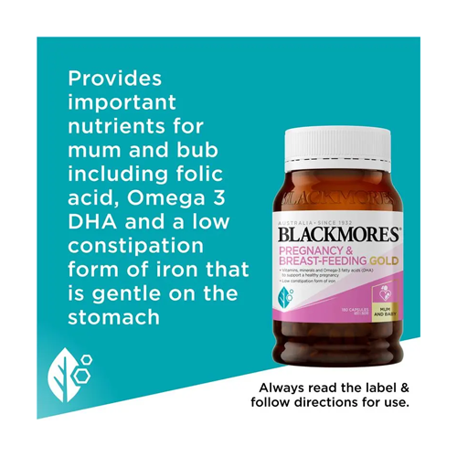 Blackmores Pregnancy and Breast-Feeding Gold 180 Capsules