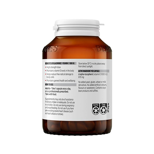 Blackmores Vitamin E 1000 IU 100 Capsules