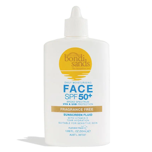 Bondi Sands SPF 50+ Daily Moisturizing Fragrance Free Face Fluid 50ml