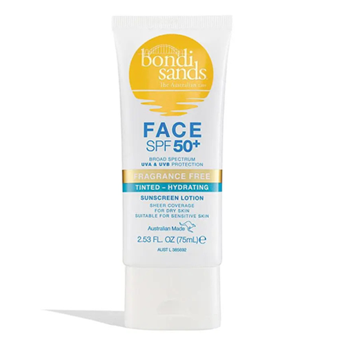 Bondi Sands SPF 50 Fragrance Free Hydrating Tinted Face Lotion 75ml