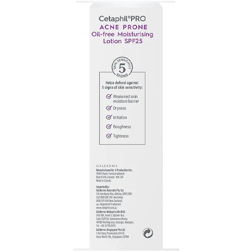Cetaphil Pro Acne Prone Oil Free SPF 25 Facial Moisturising Lotion 118ml