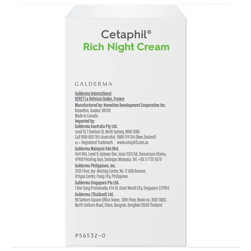 Cetaphil Rich Night Cream Normal to Very Dry Skin 48g