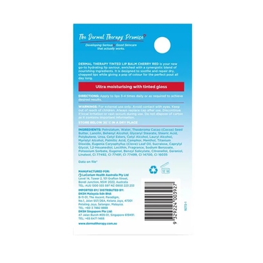 Dermal Therapy Cherry Red Tinted Lip Balm 8g