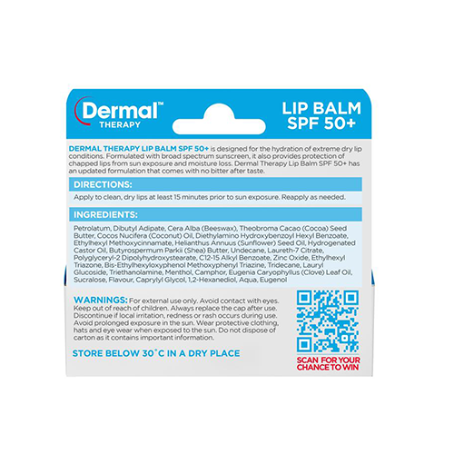 Dermal Therapy SPF 50+ Moisturising Formula Lip Balm 10g