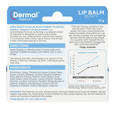 Dermal Therapy Moisturising Berry Lip Balm 10g