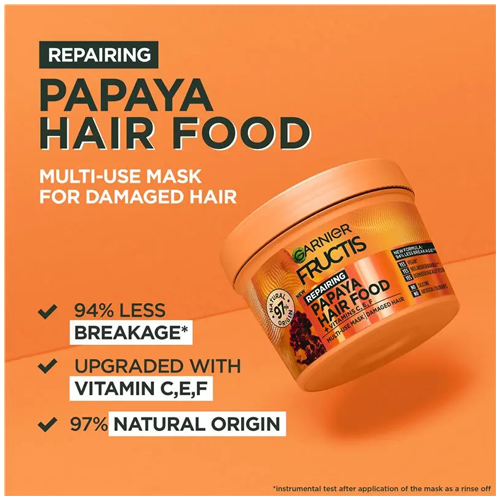 Garnier Fructis Repairing Papaya Hair Food for Damaged Hair 390ml