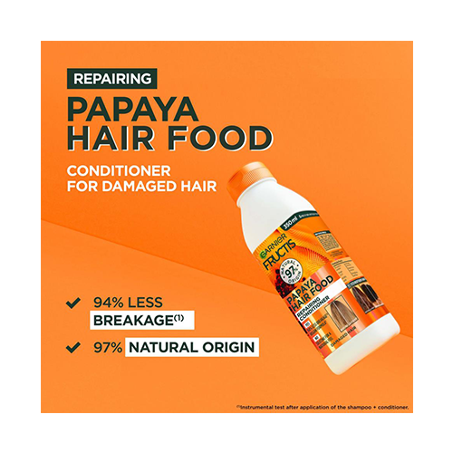 Garnier Fructis Papaya Hair Food Conditioner For Damaged Hair 350ml