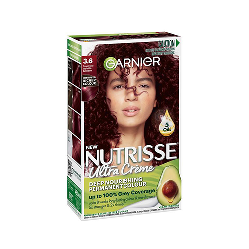 Garnier Nutrisse Ultra Creme Permanent Hair Color 3.6 Deep Reddish Darkest Brown