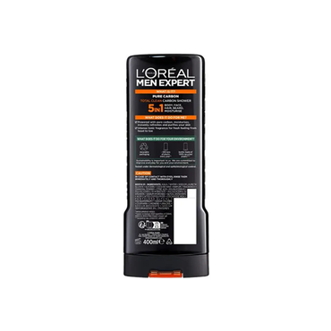 L'Oreal Men Expert Pure Carbon Total Clean 5 In 1 Shower Gel 400ml