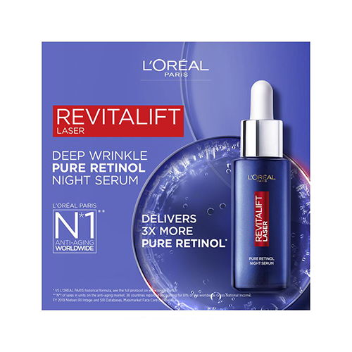 L'Oreal Revitalift Laser 0.2% Pure Retinol Deep Wrinkle Night Serum 30ml
