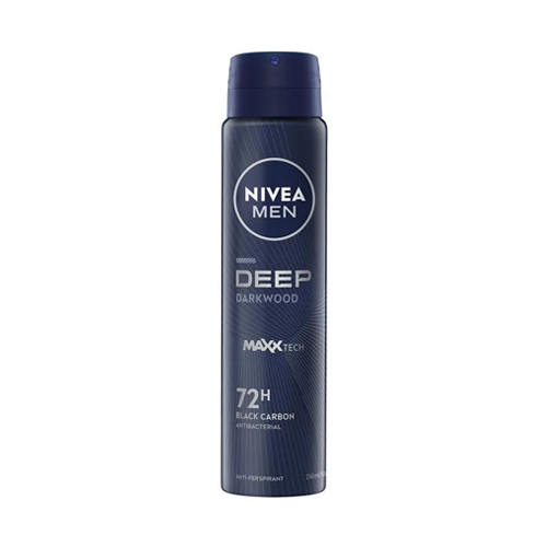 Nivea Men Deep Darkwood Black Carbon Antiperspirant Spray 250ml