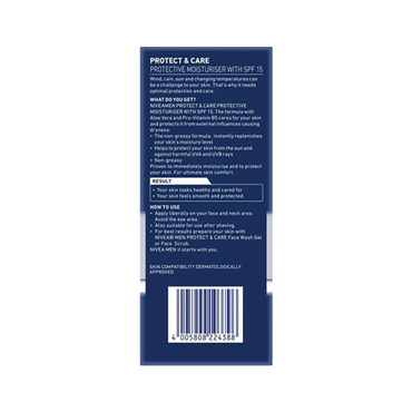 Nivea Men Protect and Care SPF 15 Face Moisturiser 75ml