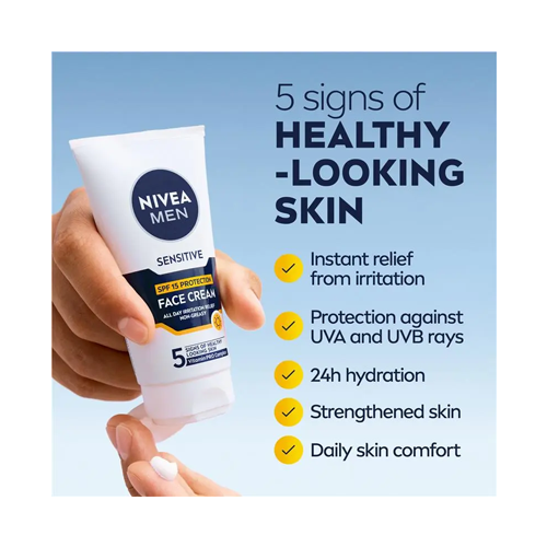 Nivea Men Sensitive Protect SPF 15 Face Moisturiser 75ml