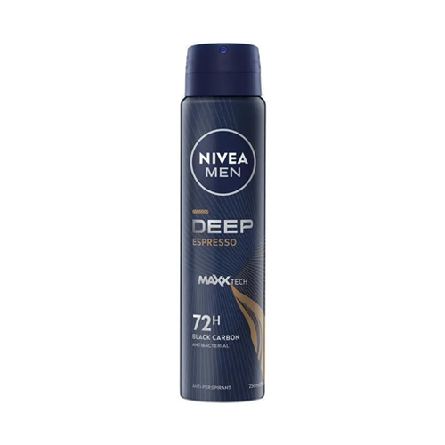Nivea Men Deep Espresso Black Carbon Antiperspirant Spray 250ml