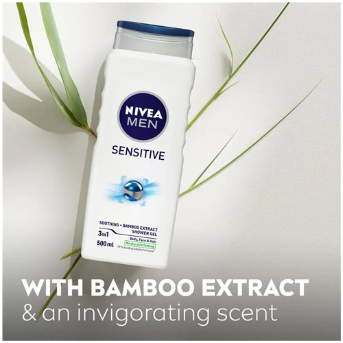 Nivea Men Sensitive 3 In 1 Shower Gel 500ml