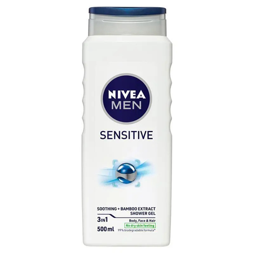 Nivea Men Sensitive 3 In 1 Shower Gel 500ml