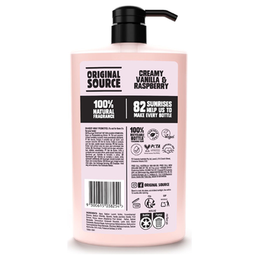 Original Source Creamy Vanilla and Raspberry Shower Gel 1L