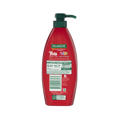 Palmolive Kids Merry Strawberry 3 In 1 Shampoo, Conditioner & Body Wash 700ml