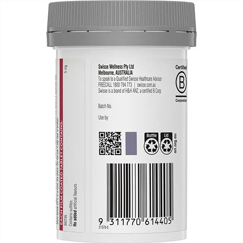 Swisse High Strength Biotin 5000mcg 100 Tablets