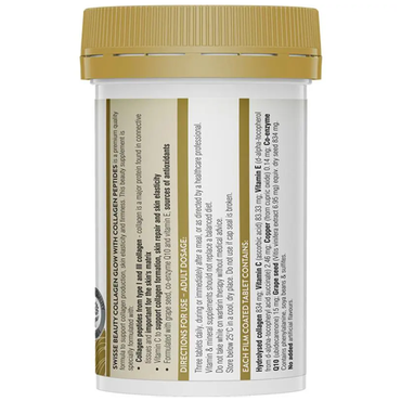 Swisse Beauty Collagen Glow with Collagen Peptides 60 Tablets