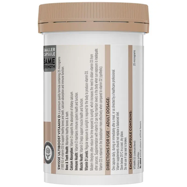 Swisse Ultiboost Vitamin D 400 Capsules