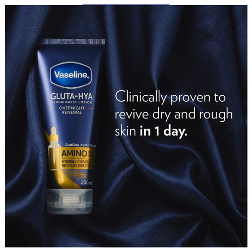 Vaseline Gluta Hya Overnight Renewal Serum Boost Lotion 200ml