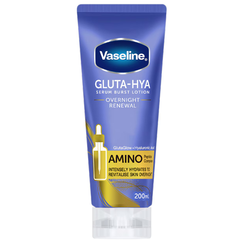 Vaseline Gluta Hya Overnight Renewal Serum Boost Lotion 200ml