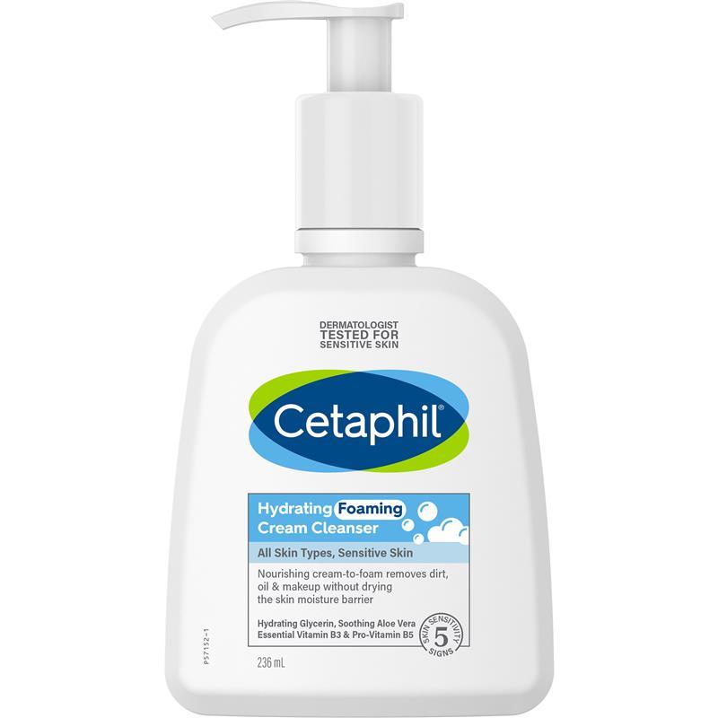 Cetaphil Foaming Cream Cleanser For All Skin Types 236ml