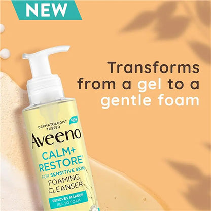 Aveeno Calm and Restore Foaming Cleanser for Sensitive Skin 200ml