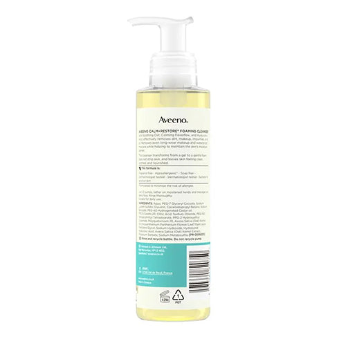Aveeno Calm and Restore Foaming Cleanser for Sensitive Skin 200ml