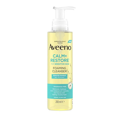 Aveeno Calm and Restore Foaming Cleanser for Sensitive Skin 200ml