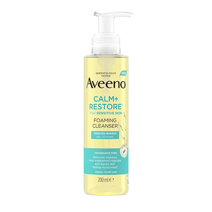 Aveeno Calm and Restore Foaming Cleanser for Sensitive Skin 200ml