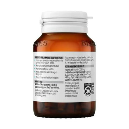 Blackmores Macu Vision Plus For Support Eye Macula & Maintain Healthy Eye 60 Tablets
