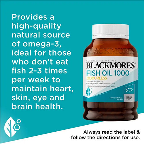 Blackmores Odourless Fish Oil 1000mg 400 Capsules