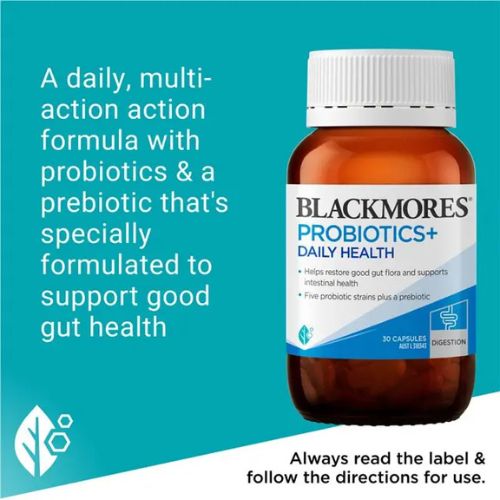Blackmores Probiotics+ Daily Health For Immune,Intestinal & Gut Health 30 Capsules
