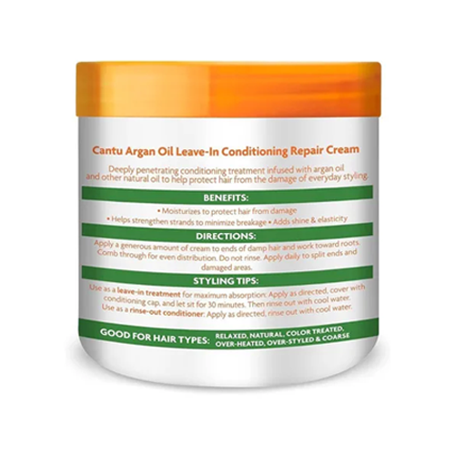 Cantu Shea Butter Argan Oil Leave in Conditioning Repair Cream 453g