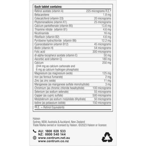 Centrum For Men 50+ Multivitamin 60 Pack