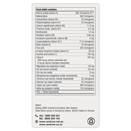Centrum For Women 90 Tablets