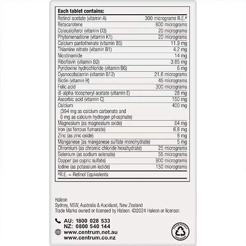 Centrum For Women Multivitamin 60 Pack