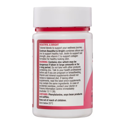 Centrum Beautiful and Bright 50 Tablets