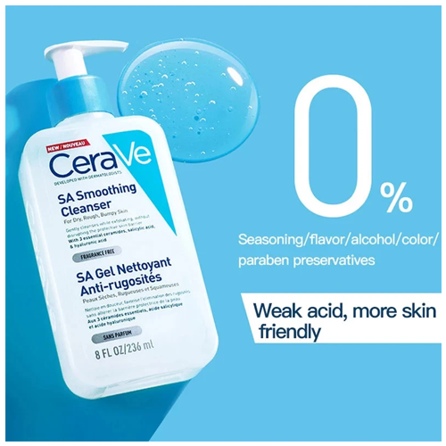 Cerave SA Smoothing Cleanser for Dry,Rough,Bumpy Skin 236ml
