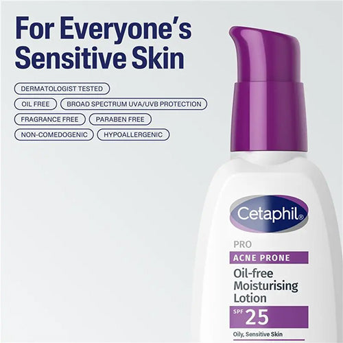 Cetaphil Pro Acne Prone Oil Free SPF 25 Facial Moisturising Lotion 118ml
