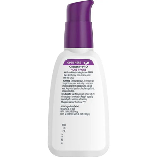 Cetaphil Pro Acne Prone Oil Free SPF 25 Facial Moisturising Lotion 118ml