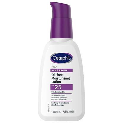 Cetaphil Pro Acne Prone Oil Free SPF 25 Facial Moisturising Lotion 118ml