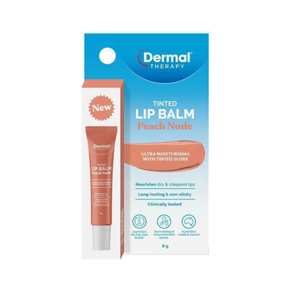 Dermal Therapy Peach Nude Tinted Lip Balm 8g