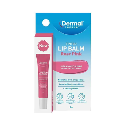 Dermal Therapy Rose Pink Tinted Lip Balm 8g