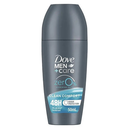 Dove Men Care Zero Aluminum Clean Comfort Deodorant Roll On 50ml